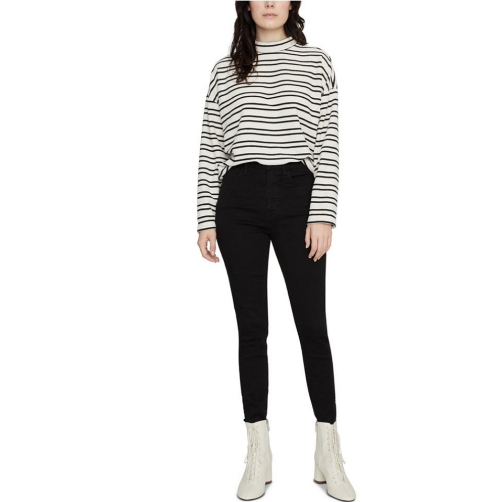 SANCTUARY Alea Striped Sweater Mockneck NWT SIZE MEDIUM - Picture 2 of 3